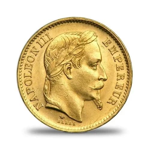 Pièce d'or Napoléon 20 francs avers