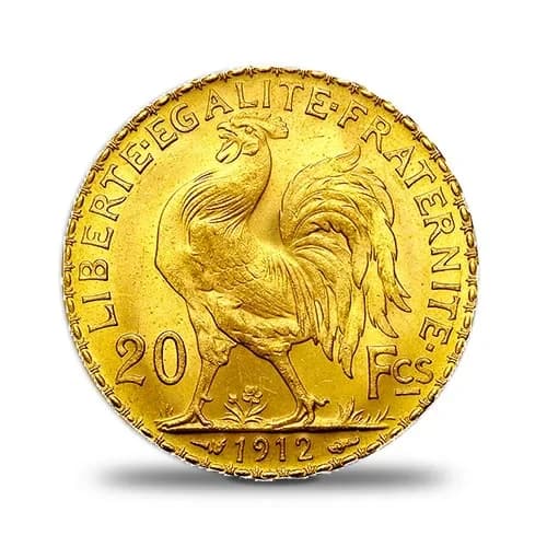 Pièce d'or Napoléon 20 francs Marianne Coq